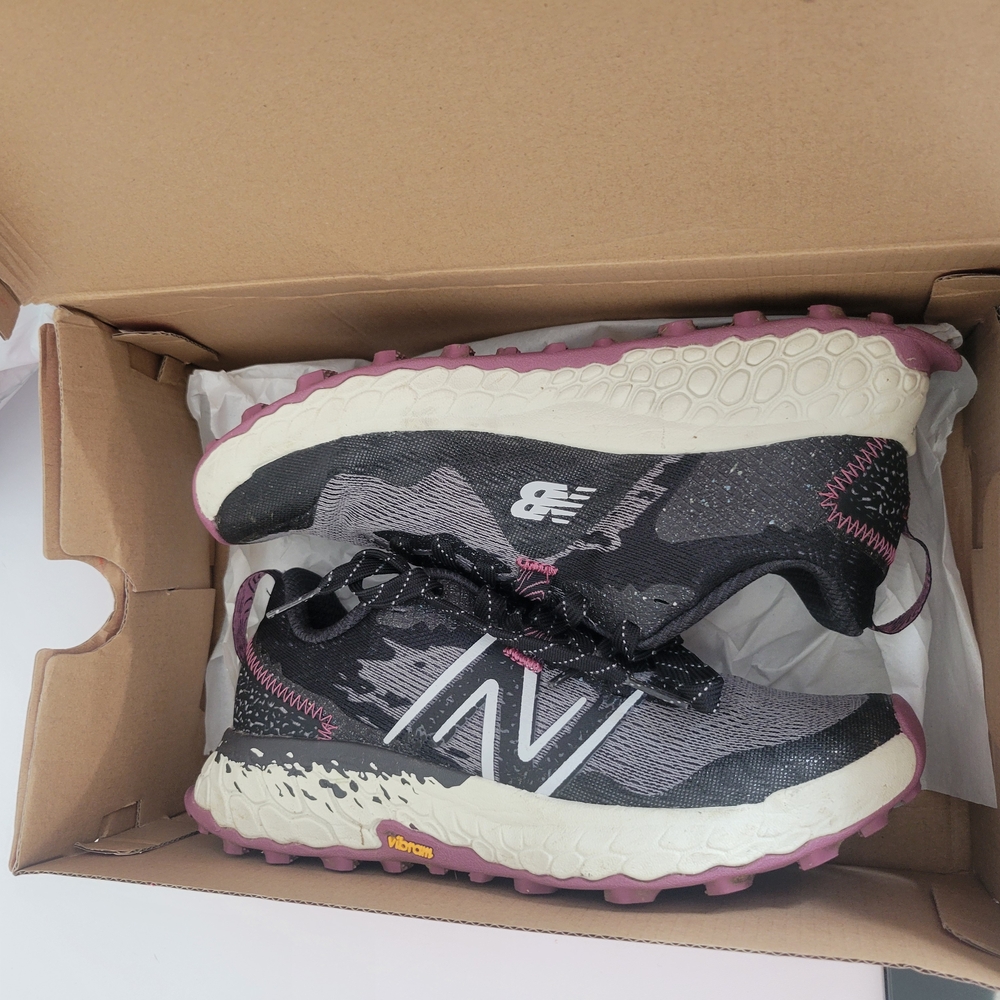 New Balance Black and Purple Trail Sneakers